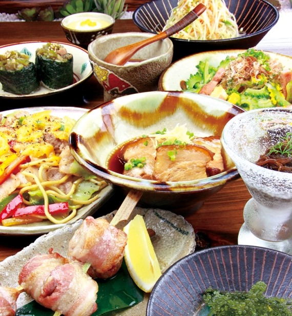 沖繩創作的料理位置餐廳風平浪靜